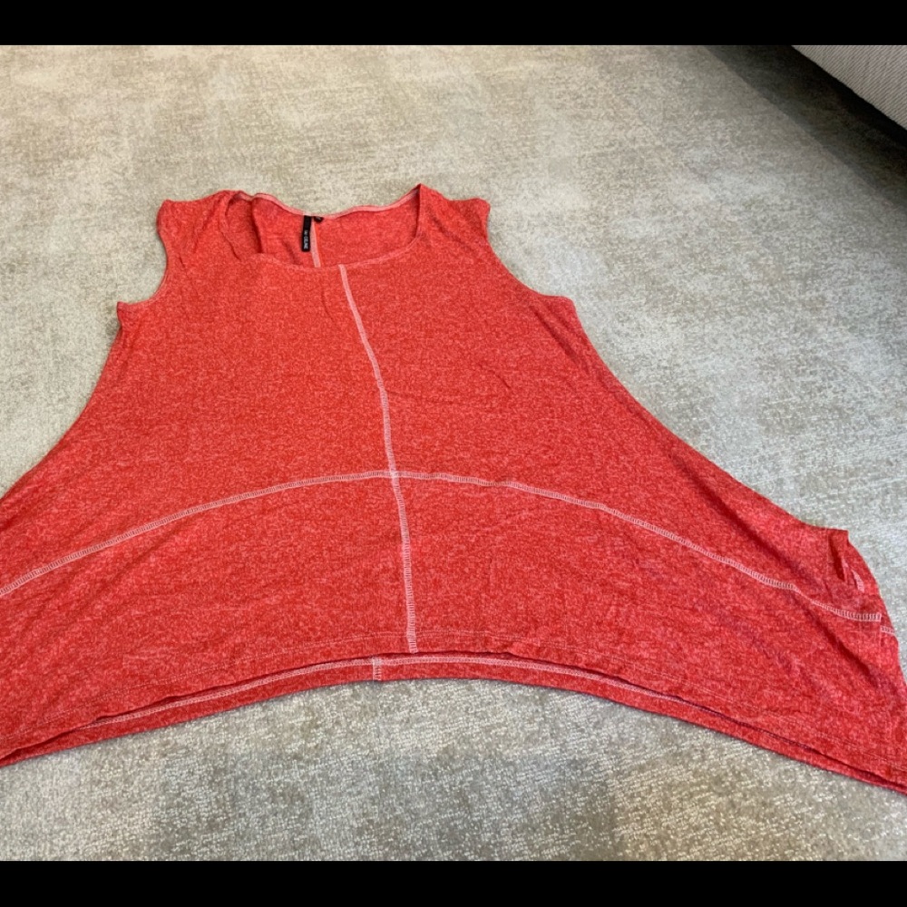 KAY CELINE ORANGE MELANGE SLEEVELESS TANK XL NEW